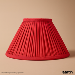 AARTIN EMPIRE GATHERED LAMPSHADE IN RED SILK