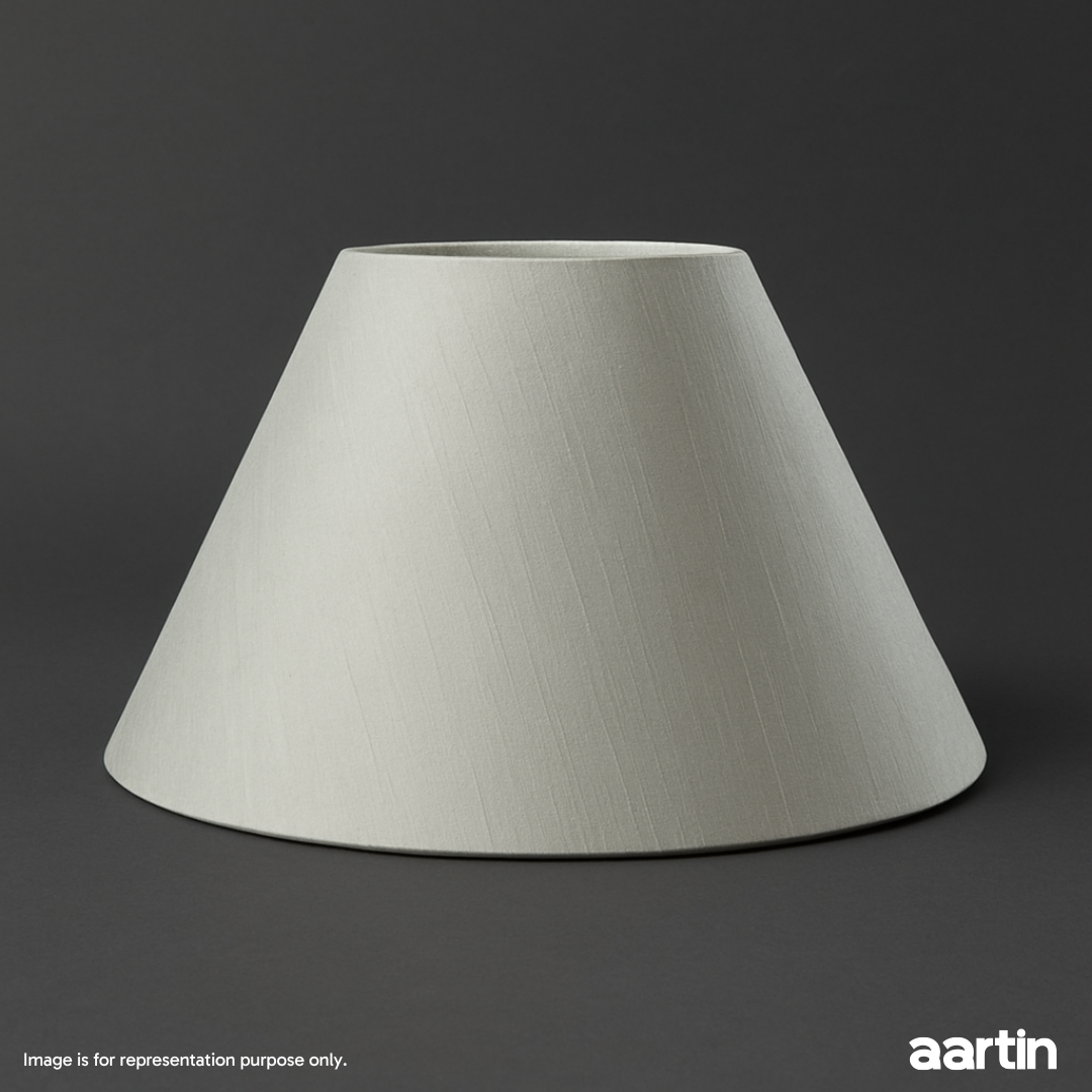 AARTIN EMPIRE ROLLED LAMPSHADE IN GREY SILK
