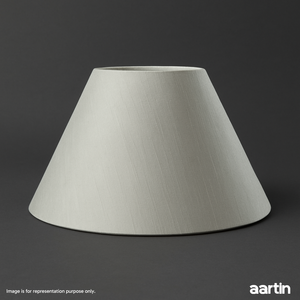AARTIN EMPIRE ROLLED LAMPSHADE IN GREY SILK