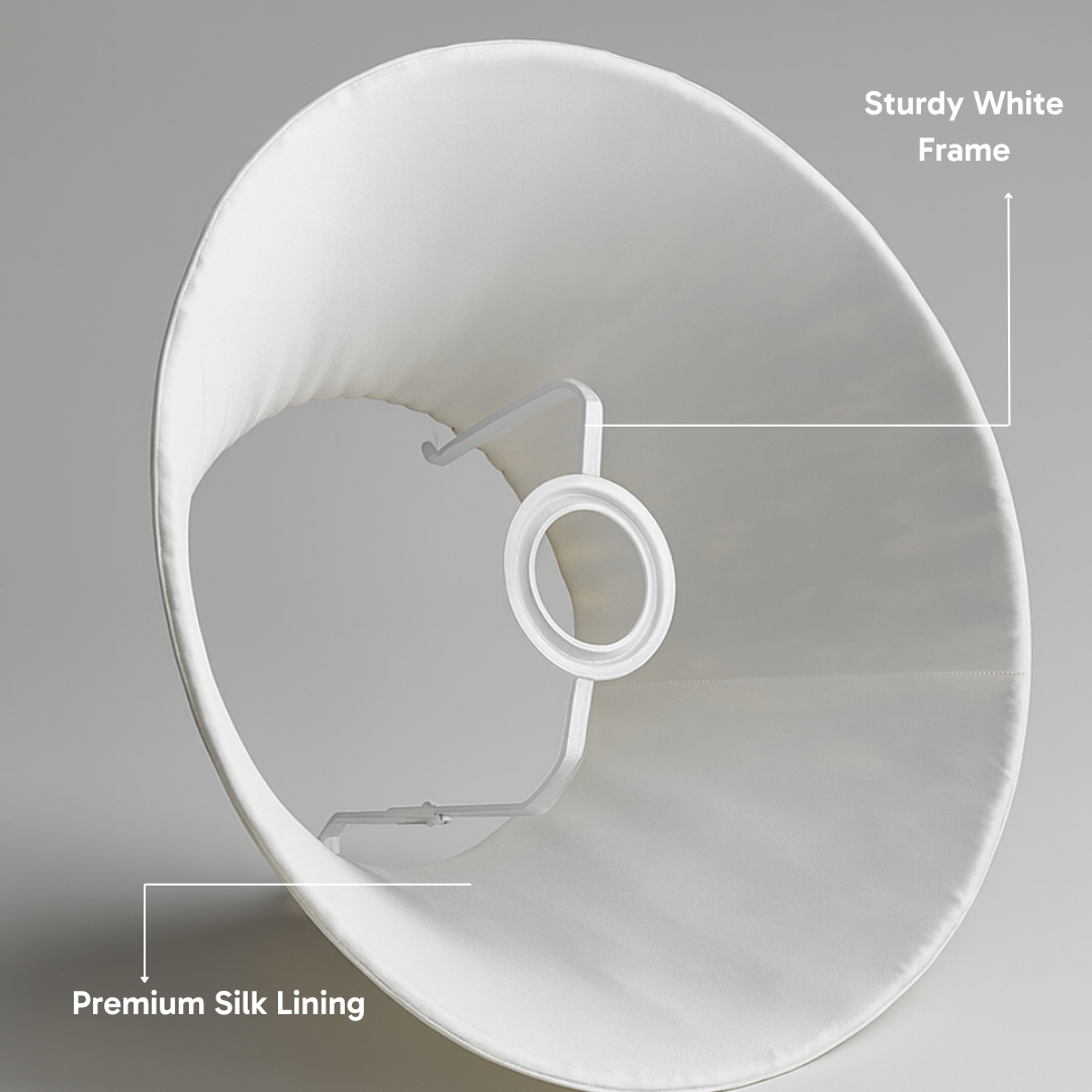 AARTIN EMPIRE GATHERED LAMPSHADE IN BLUE SILK