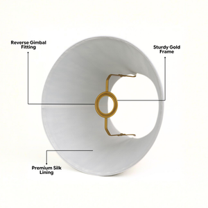 AARTIN Willow Ceramic Table Lamp with Ivory Silk Gathered Lampshade