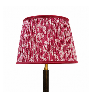 AARTIN 35 CM Crimson Blooms Cotton Lampshade - Straight Empire ( Shade Only )