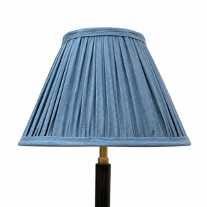 AARTIN  Blue Silk Gathered Lampshade - Empire ( Shade Only )