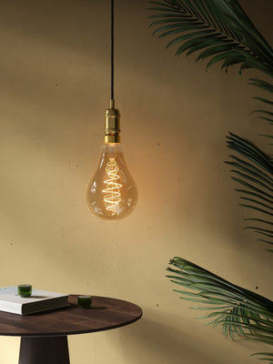 Deco E27 | PS160 Spiral | Dim | 2200 Kelvin | 600 Lumen | Light Bulb | Gold colour