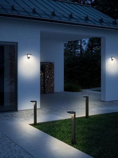 Rica Square Solar | Wall light | Black - Comet Lighting