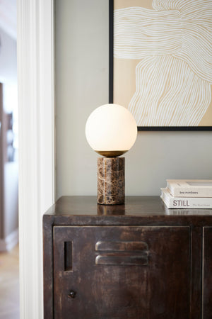 Lilly Marble | Table lamp | Brown - Comet Lighting