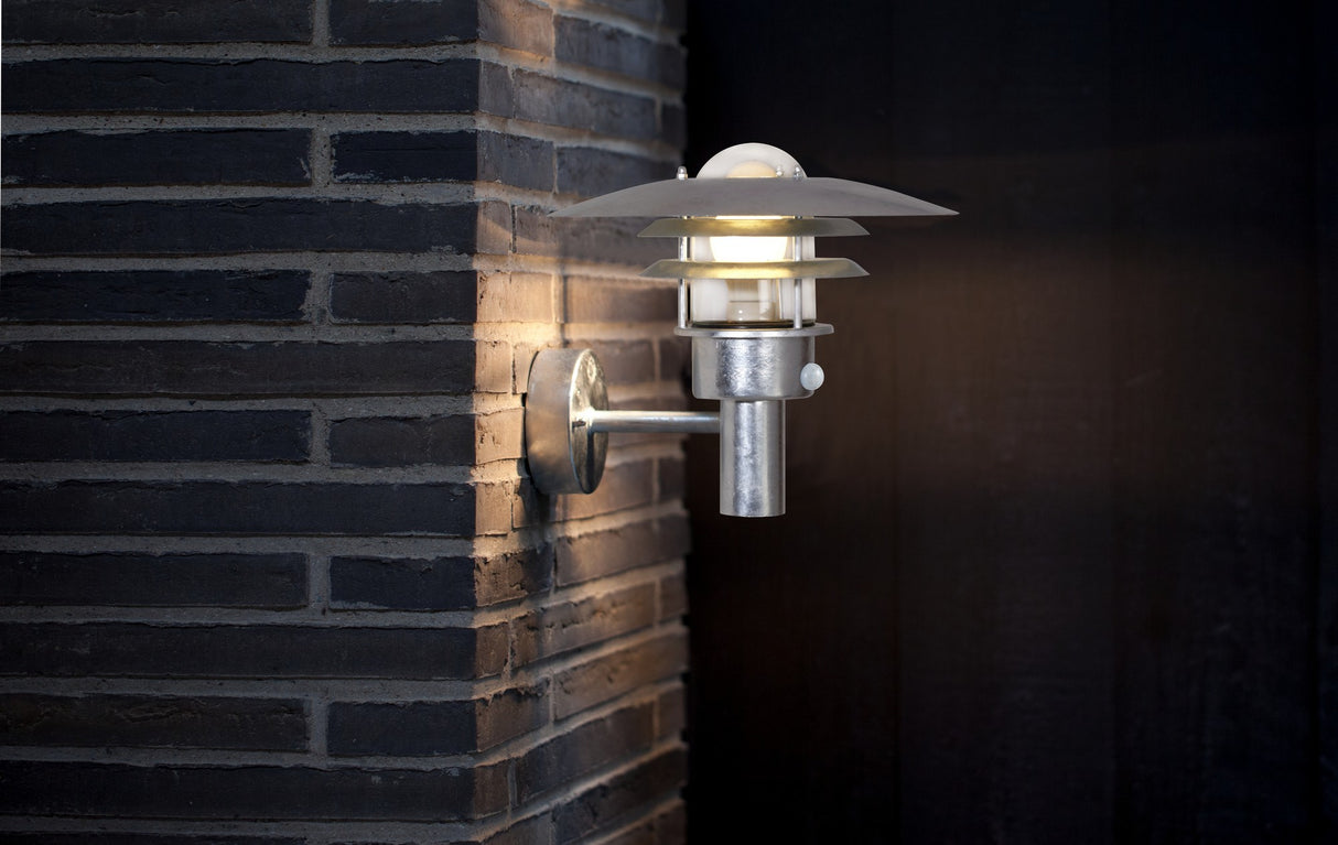 Nordlux LÃ¸nstrup 32 Sensor Outdoor Wall Light Galvanized