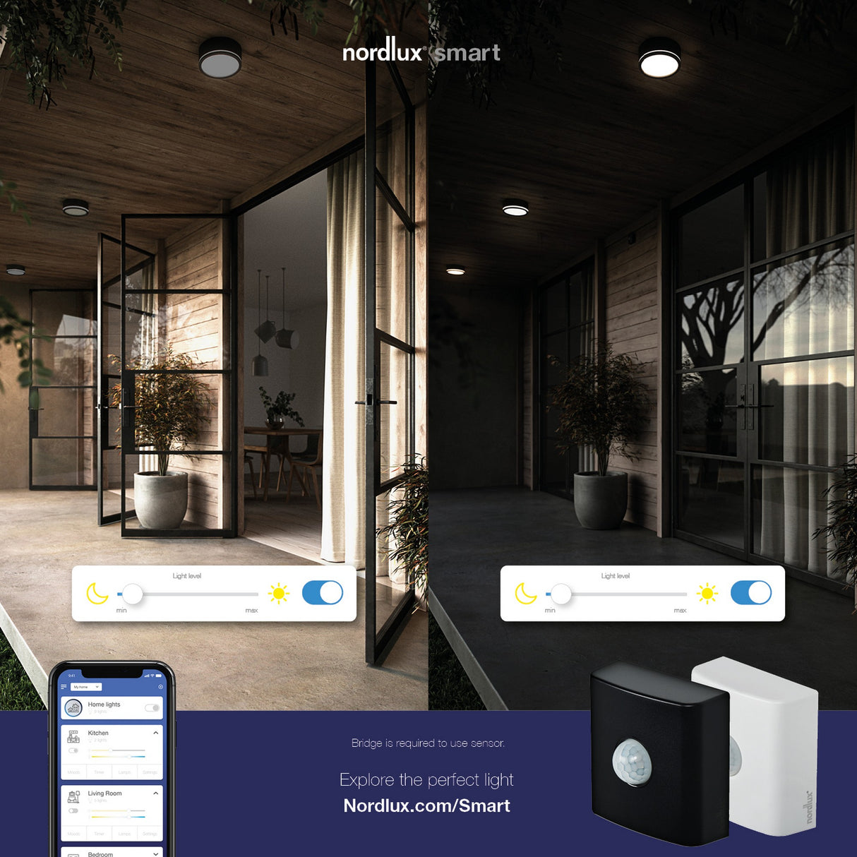 Nordlux Smart Sensor Black - Comet Lighting