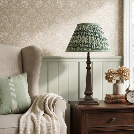 Green & White Ikat  lampshade