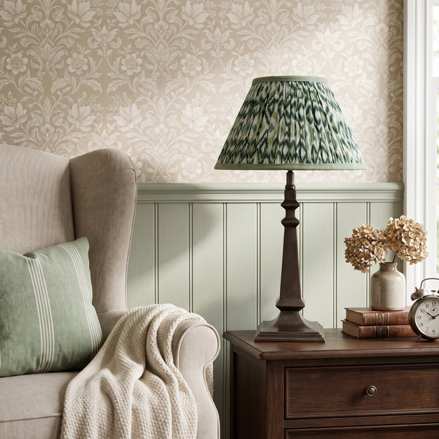 Green & White Ikat  lampshade