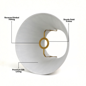 AARTIN Rosie Ceramic Table Lamp & Ivory Silk Gathered Lampshade