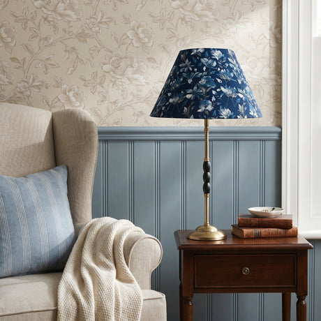 Indigo blossom lampshade