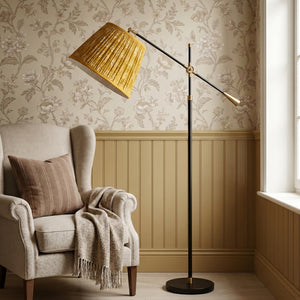 AARTIN Gama Metal Floor Lamp With Sunshine Ferns Lampshade