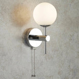 Searchlight Globe Chrome Wall Light Glass Shades - Comet Lighting