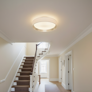 Gianna LED Flush -White Shade Silver Inner