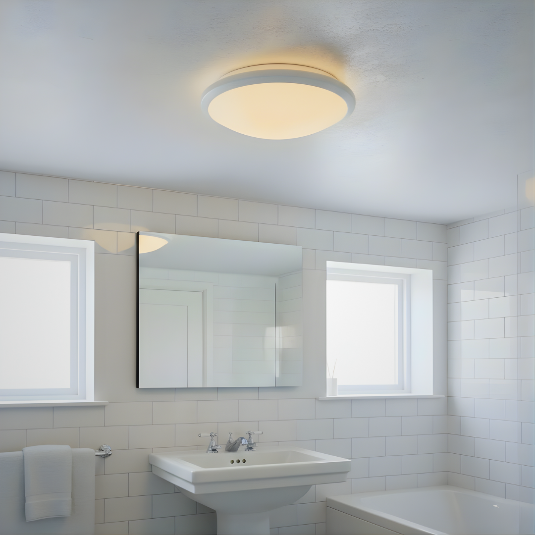 Knutsford Flush - White & Frosted Glass