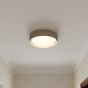 Searchlight 1 Light LED Flush Ceiling Light| Acrylic| Grey Shade