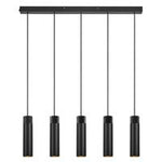 Tilo 5-Spot | Pendant | Black - Comet Lighting