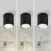 Fallon Long | Surface downlight | Black/Steel