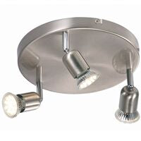 Avenue 3-Rondel | Spot Light | Brushed steel - Comet Lighting