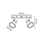 Nordlux Eik 2-Light Spotlight Mat Grey - Comet Lighting