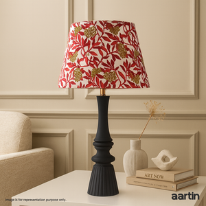 AARTIN CELESTIA TABLE LAMP IN WOOD WITH MATTE BLACK FINISH (BASE ONLY)