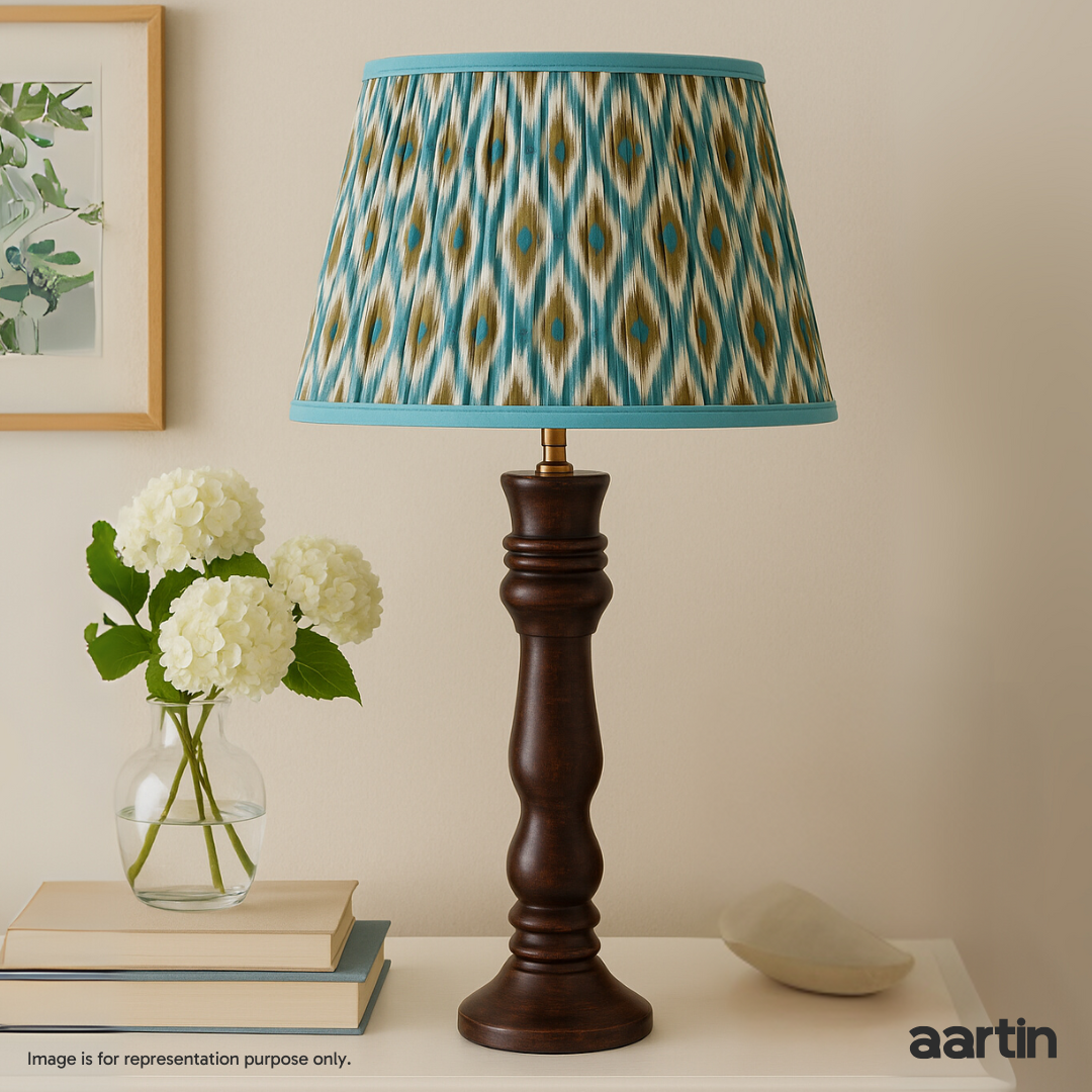 AARTIN ORLA TABLE LAMP IN WOOD WITH DARK BROWN FINISH (BASE ONLY)