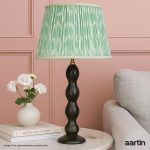 AARTIN RIPPLE TABLE LAMP IN WOOD WITH EBONY FINISH (BASE ONLY)