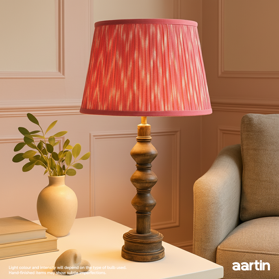 AARTIN JUNO TABLE LAMP IN WOOD WITH DARK NATURAL WOOD FINISH (BASE ONLY)