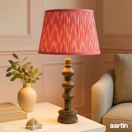 AARTIN JUNO TABLE LAMP IN WOOD WITH DARK NATURAL WOOD FINISH (BASE ONLY)