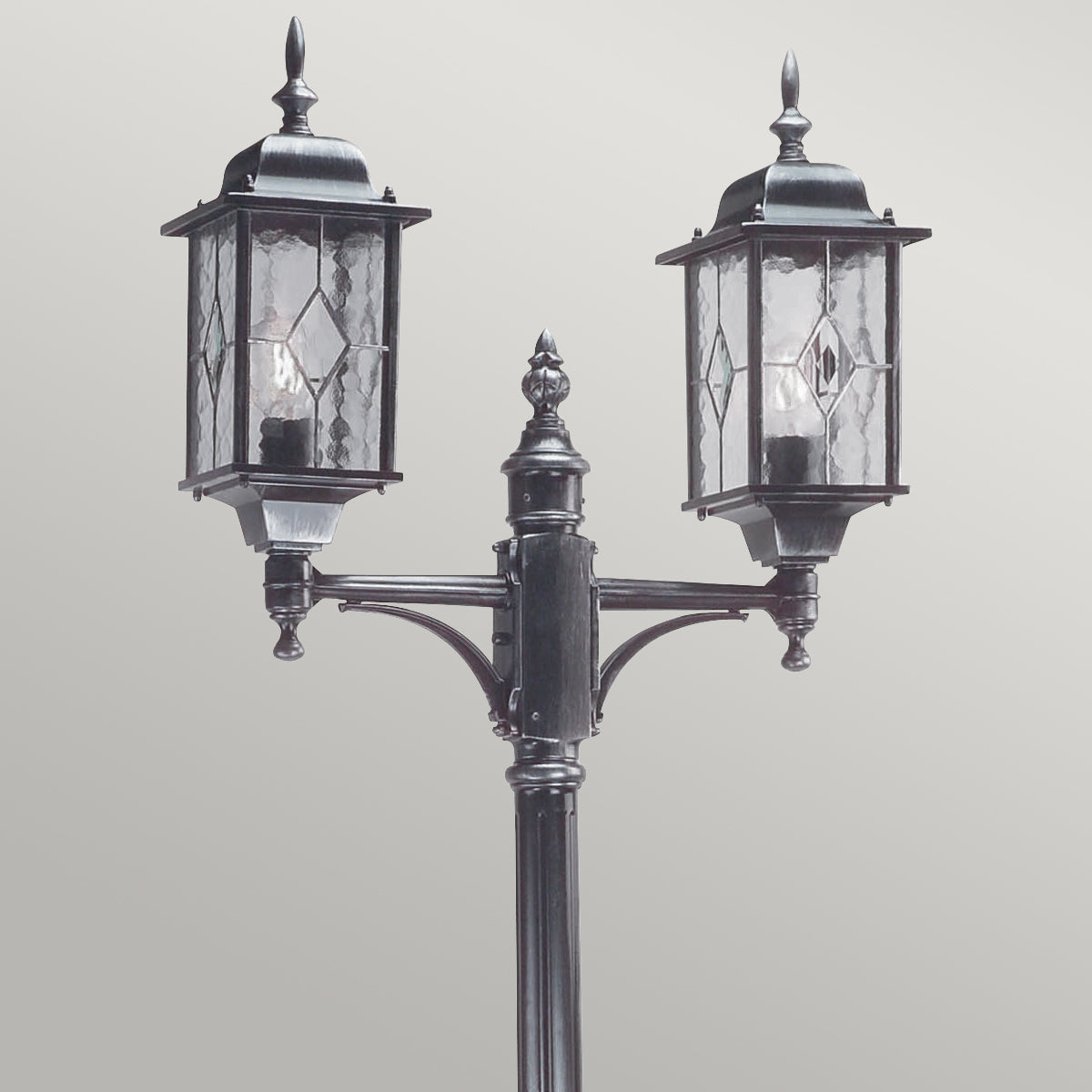 Wexford Outdoor Lamp Post Black/Silver - Comet Lighting