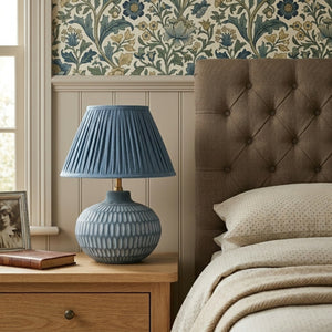  Blue Silk Lampshade