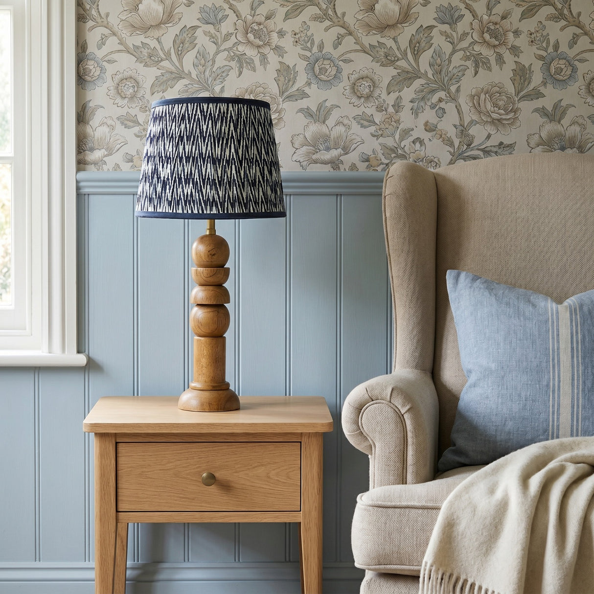 Blue Chevrons lampshade