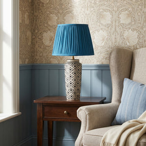 Blue silk  Lampshade