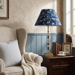 Indigo Blooms lampshade