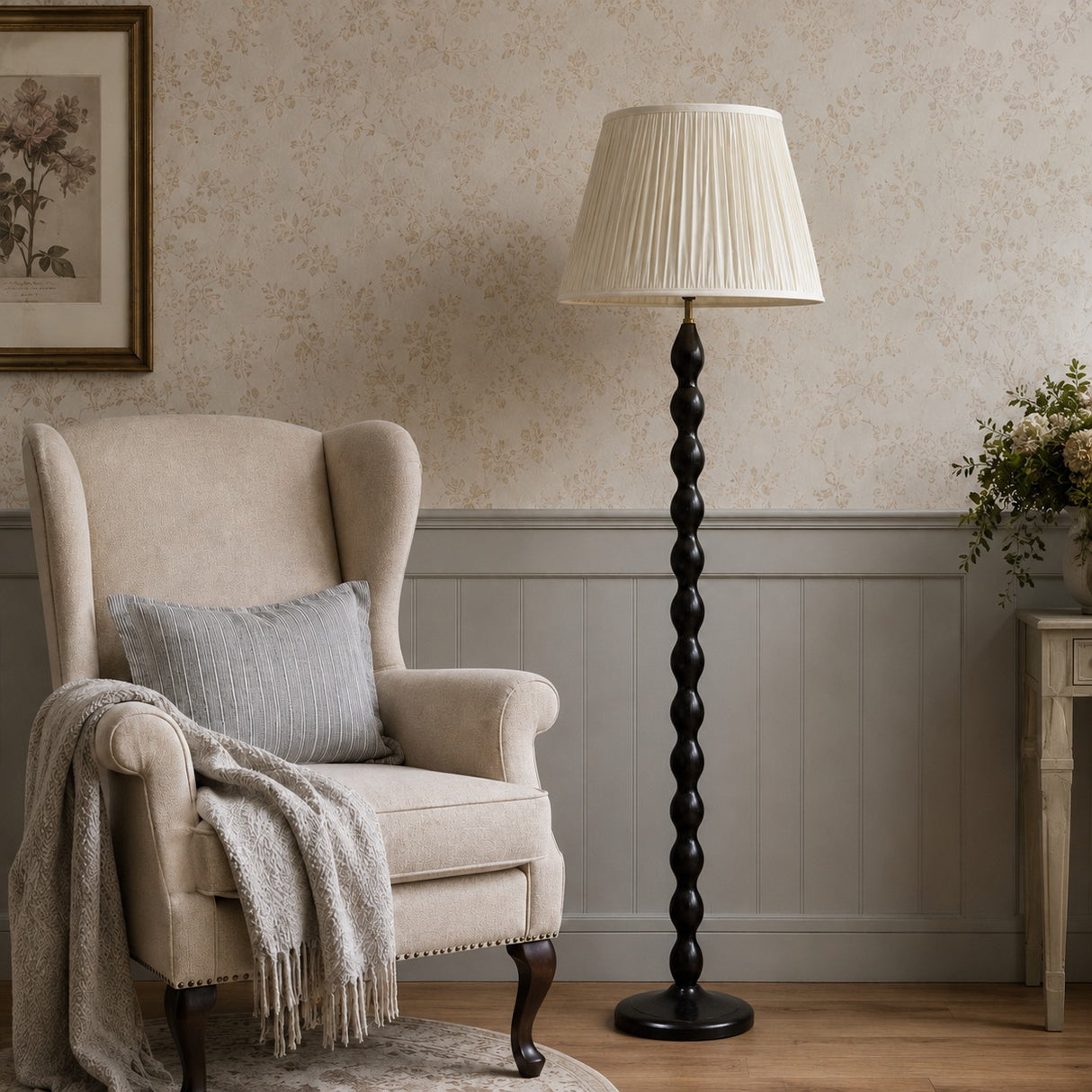  Ivory Silk Lampshade