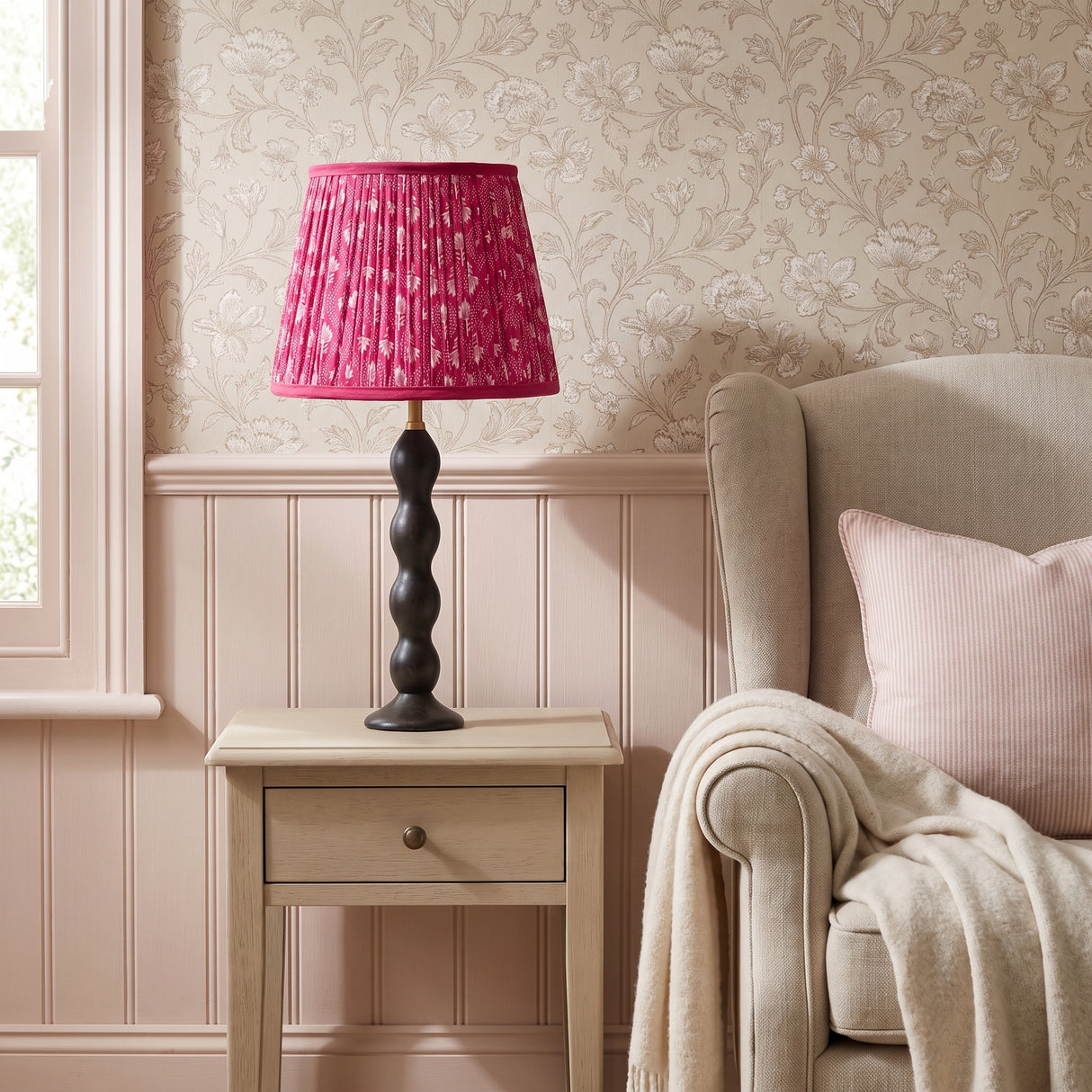  Fuchsia Ferns Cotton Lampshade 