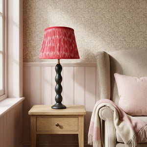 Coral Pink Ikat Cotton Lampshade 