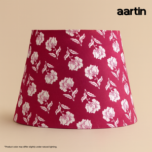 AARTIN 35 CM CHERRY BLOSSOM STRAIGHT EMPIRE ROLLED LAMPSHADE IN COTTON
