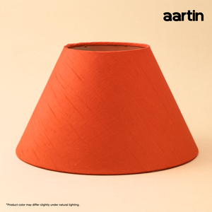 AARTIN EMPIRE ROLLED LAMPSHADE IN ORANGE SILK