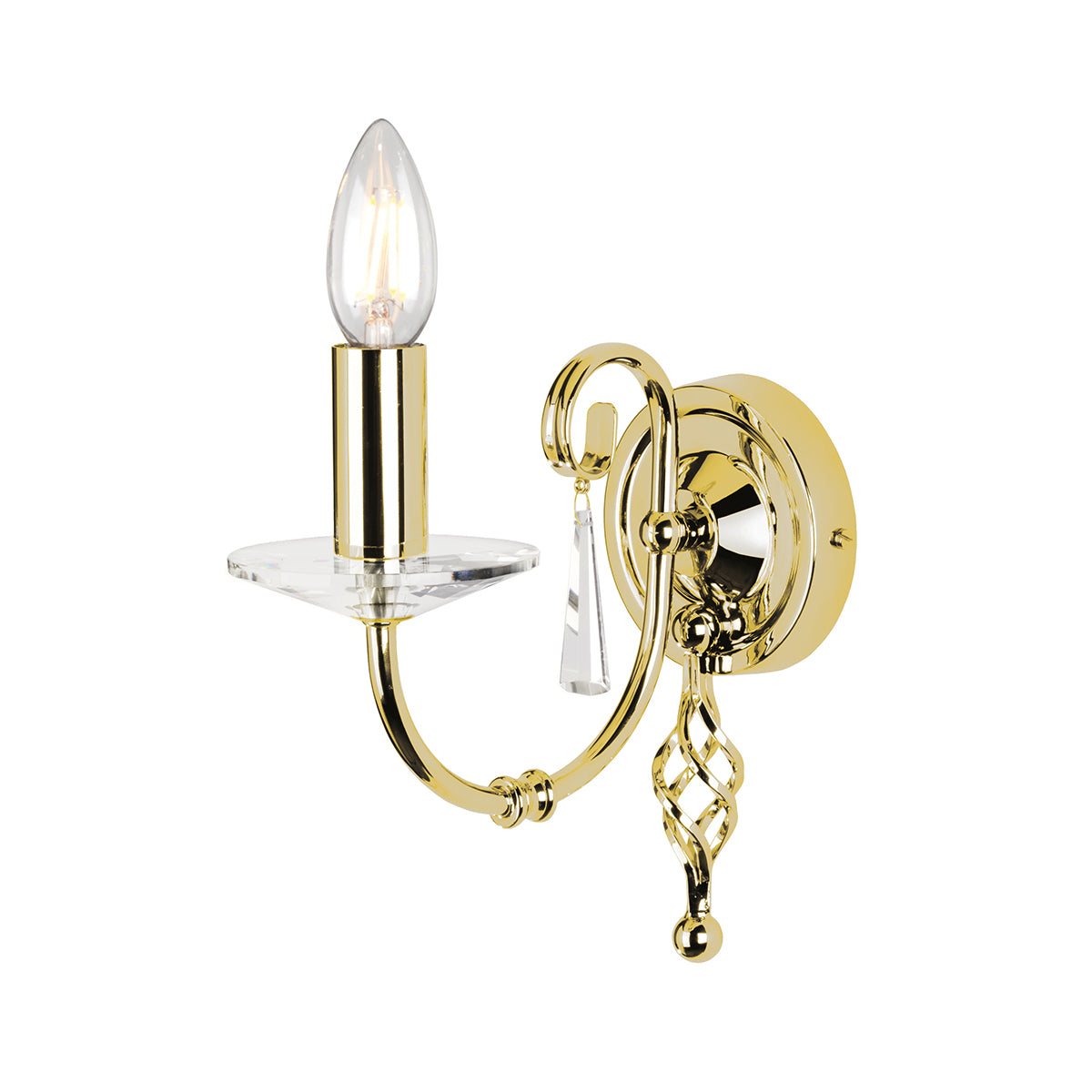 Aegean 1 Light Wall Light - Polished Brass