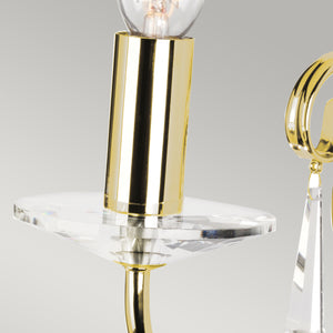 Aegean 1 Light Wall Light - Polished Brass - Comet Lighting
