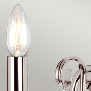 Aegean 1 Light Wall Light - Polished Nickel - Comet Lighting