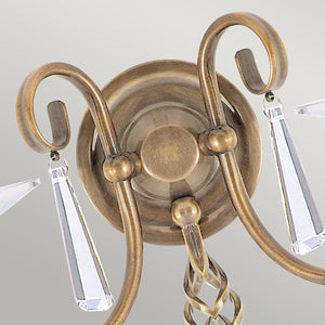 Aegean 2 Light Wall Light - Aged Brass - Comet Lighting