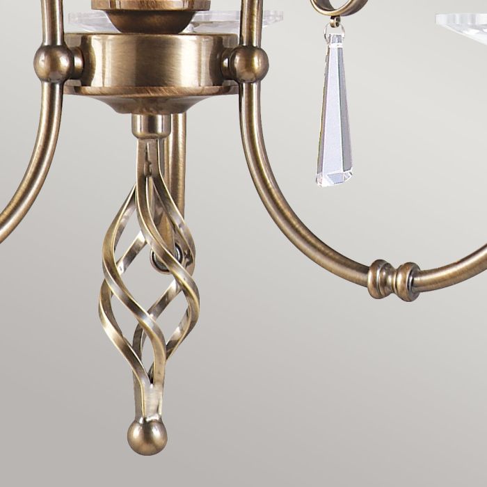 Aegean 3-Light Chandelier Aged Brass - Comet Lighting