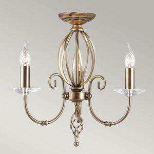 Aegean 3-Light Chandelier Aged Brass - Comet Lighting