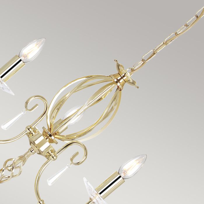 Aegean 3-Light Chandelier Polished Brass - Comet Lighting