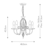 Aegean 5-Light Chandelier Aged Brass