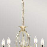 Aegean 5-Light Chandelier Polished Brass - Comet Lighting