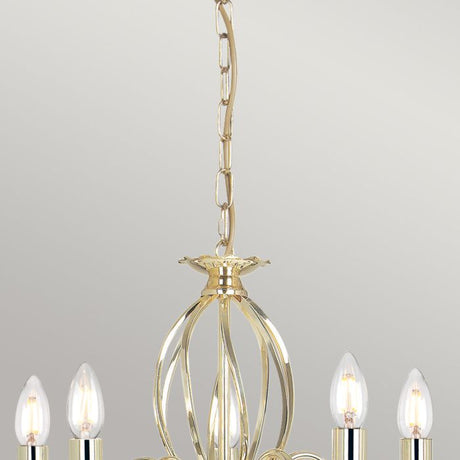 Aegean 5-Light Chandelier Polished Brass - Comet Lighting